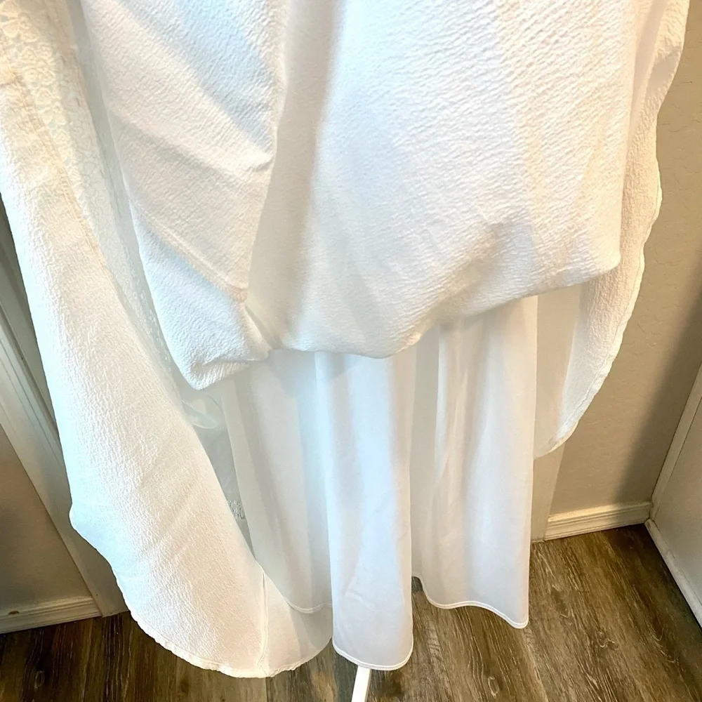 SHIEN CURVE — Plus Size Boho Flared Cap Sleeve Ruffle Hem Dress Size 0XL (12) - Picture 7 of 12